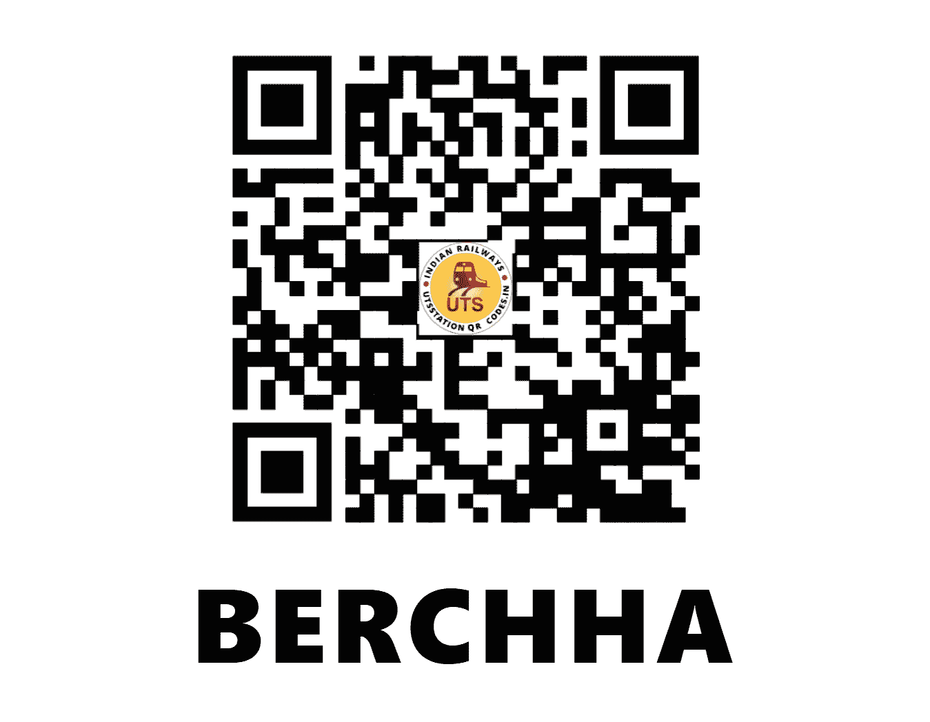 UTS QR Code for BERCHHA - BCH (WR - MADHYA PRADESH)